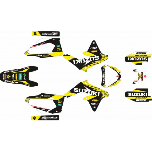 copy of KIT ADHESIVOS SUZUKI RMZ 450 08/17 NEGRO / CIAN