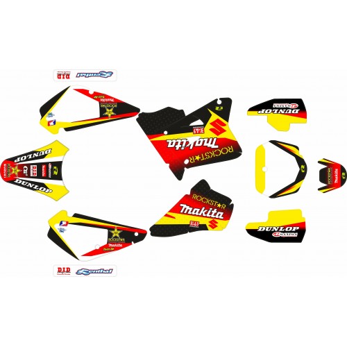 copy of KIT ADHESIVOS SUZUKI RMZ 450 08/17 NEGRO / CIAN