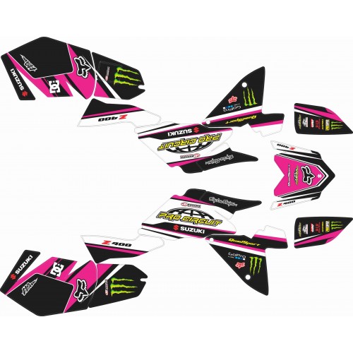 KIT ADHESIVOS SUZUKI LTZ 400 09/20 PROCIRCUIT FUSIA