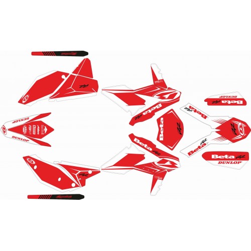 KIT ADHESIVOS BETA RR 2013 ROJO/BLANCO