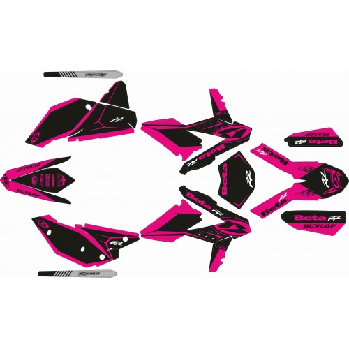 KIT ADHESIVOS BETA RR 2013 NEGRO/FUSIA