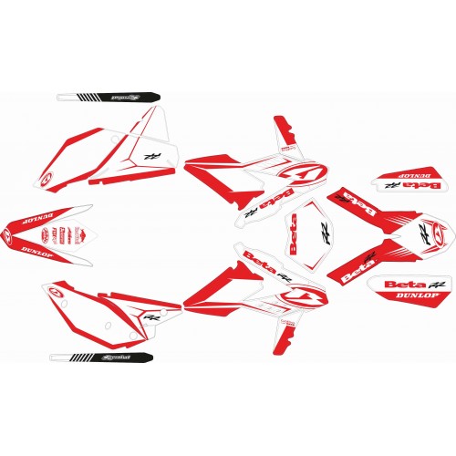 KIT ADHESIVOS BETA RR 2013 BLANCO/ROJO